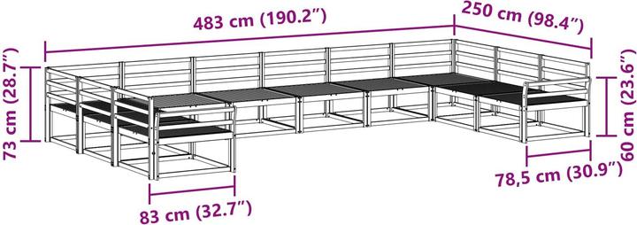 Produktbild vidaXL Outdoor-Sofa