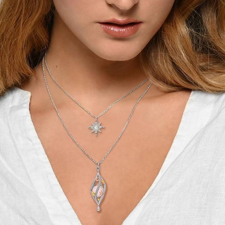Immagine prodotto Engelsrufer Collana Fiore della Vita (Pietra colorata, Argento 925, 60 cm)