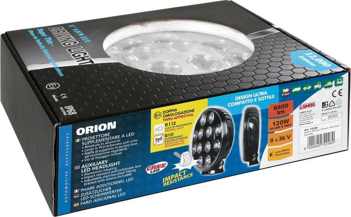 Image du produit Lampa Orion phare supplémentaire avec 12 LED - 9/36V - Ø 215 mm - Crome