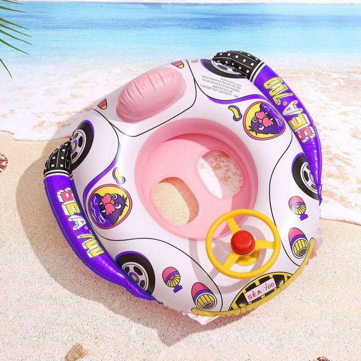 Produktbild Splash & Fun Aufblasbarer Auto Baby-Schwimmring, Schwimmsitz 60x60cm