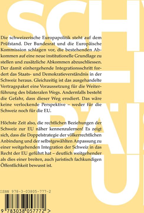 Produktbild Schweiz - Europäische Union (Deutsch, Matthias Oesch, 2025)