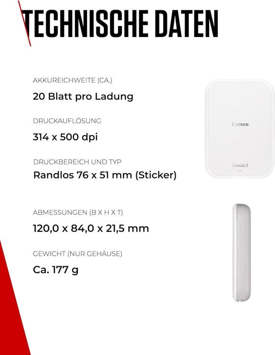 Immagine prodotto Canon Zoemini 2 (Colore)