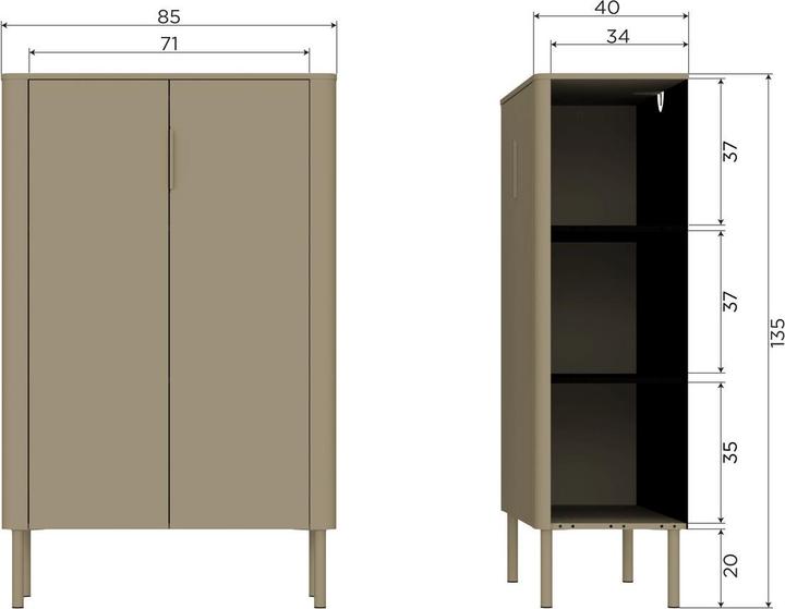 Immagine prodotto Woood Gunnar (85 x 39 x 135 cm)