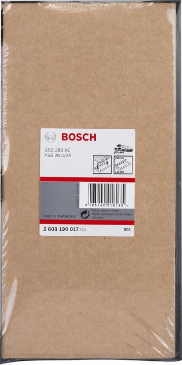 Produktbild Bosch Professional Zubehör Lochwerkzeug, für Schwingschleifer, 115 x 280 mm, Lochung 14