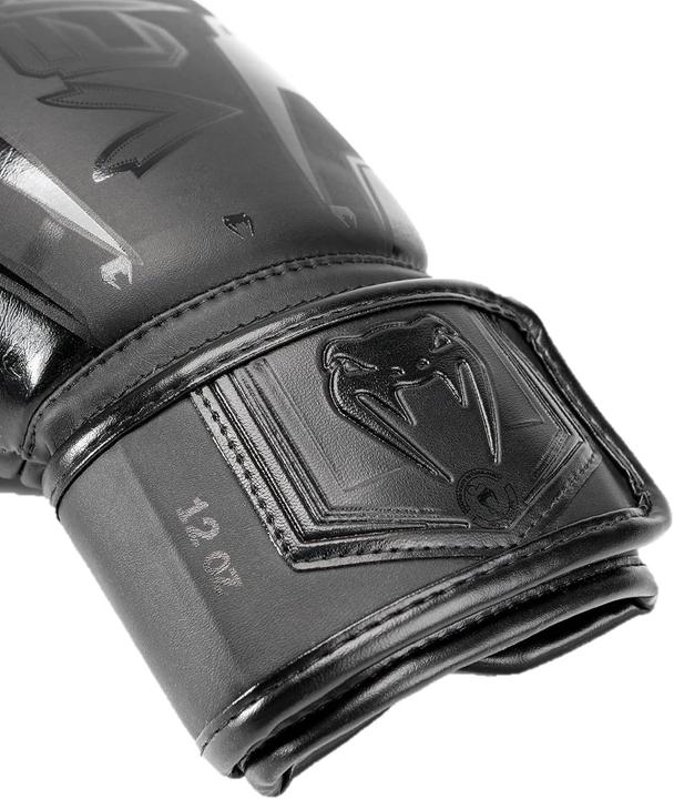 Actual product image Venum Elite Evo Boxing Gloves - Black/Black - 12 Oz (12 OZ, One size)
