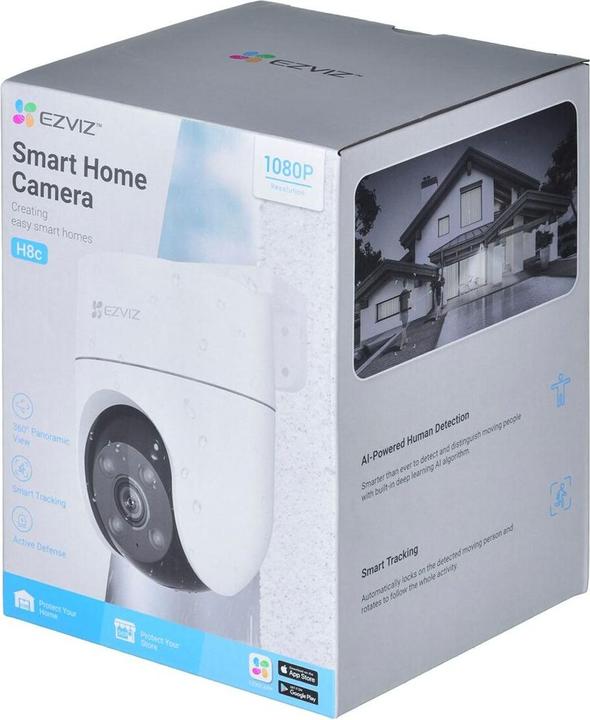 Image du produit EZVIZ Caméra sans fil Wi-Fi H8C, 1080p, DOME PT, F4 mm, contrôlée, IP65 (1920 x 1080 Pixels)