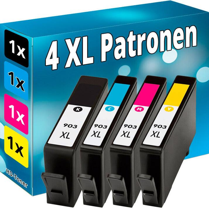 Image du produit Druckfuxx 4x TINTE PATRONEN 903-XL für HP OfficeJet 6950 6960 6962 6968 6970 6975 6978