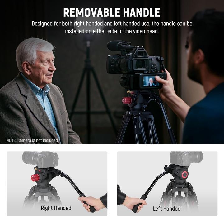 Actual product image Neewer One-Step 200cm Heavy Duty Video Tripod With Fluid Drag Head