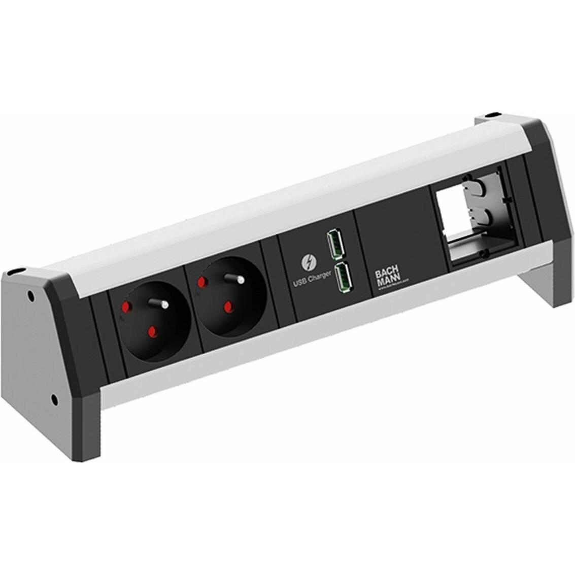 Bachmann, Steckdosenleiste, Desk 2xUTE, 1xUSB Charger & (2 x, CEE 7/5, CEE 7/3)
