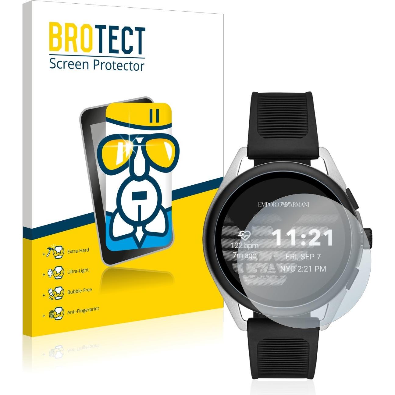 BROTECT AirGlass Panzerglasfolie, Smartwatch Schutzfolie, Transparent