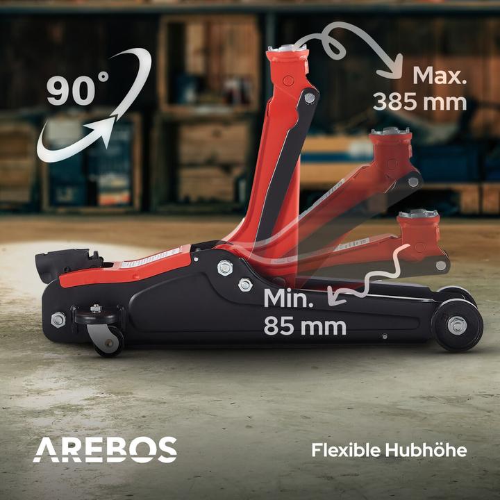Image du produit Arebos 2t Hydraulischer Rangierwagenheber mit Gummiauflagen