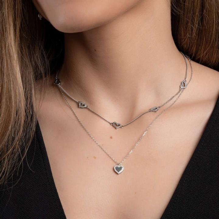 Immagine prodotto Bijouteria Pendente catena (Argento 925, Zirconia, 41 - 46 cm)