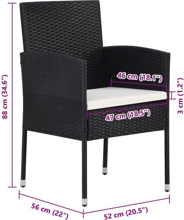 Actual product image vidaXL 10-piece garden lounge set with cushions