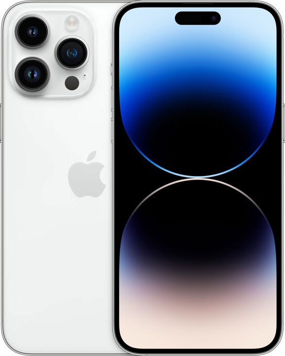 Apple iPhone 14 Pro Max (256 GB, Silver, 6.70", SIM + eSIM, 48 Mpx, 5G)