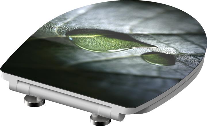 Actual product image Schütte Duroplast toilet seat RAINDROP soft-close mechanism Quick Release 82583 Floral