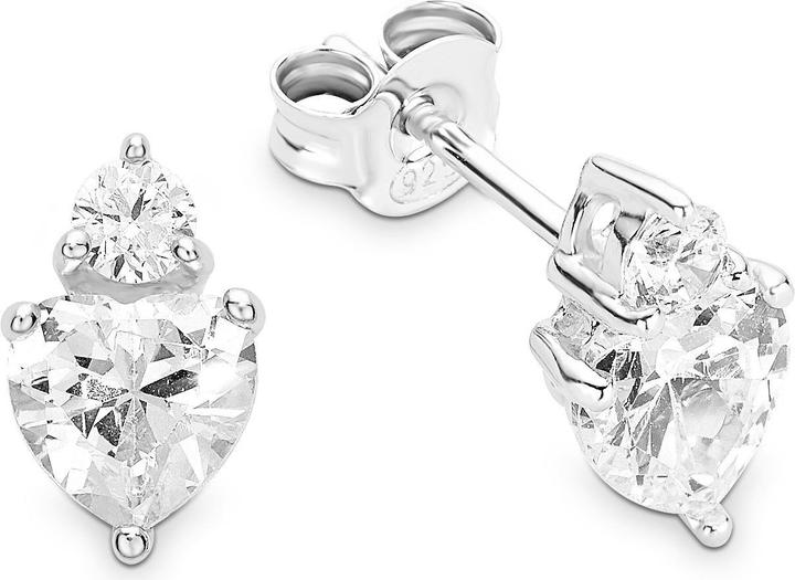Immagine prodotto Amor Incantevoli orecchini a perno in argento 925 e zirconi bianchi (synth.) (Argento)