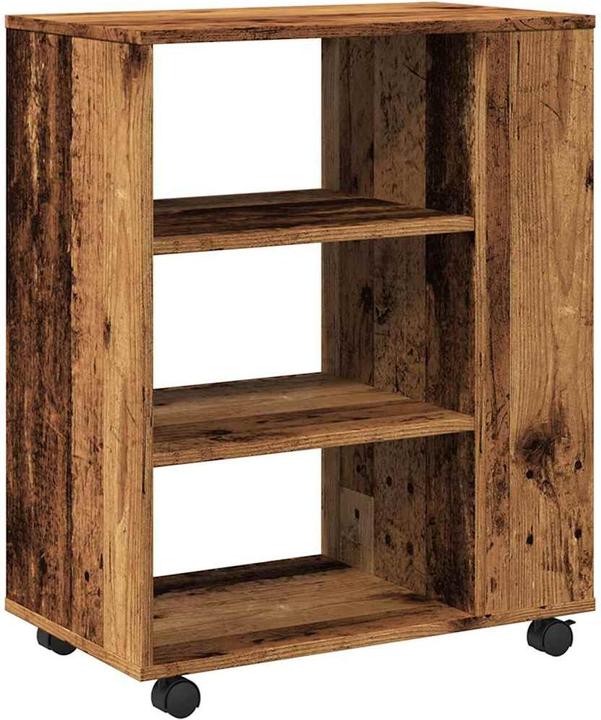 Actual product image vidaXL Rollcontainer Rollschrank Bürocontainer Büroschrank Schrank Altholz-Optik (60 x 35 x 75 cm)