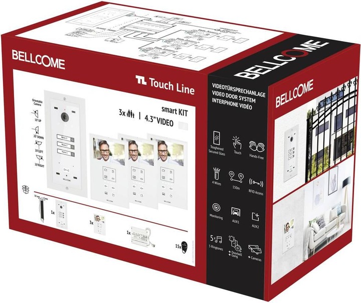 Produktbild Bellcome ELECTRA Video-Türsprechanlage Kabelgebunden Komplett-Set Weiss (Kabelgebunden)