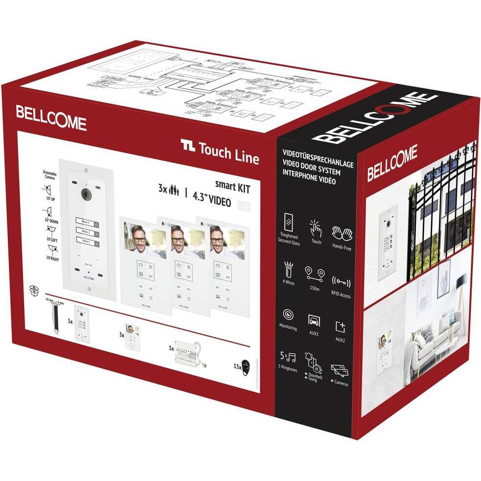 Bellcome, Klingel + Türsprechanlage, ELECTRA Video-Türsprechanlage Kabelgebunden Komplett-Set Weiss (Kabelgebunden)