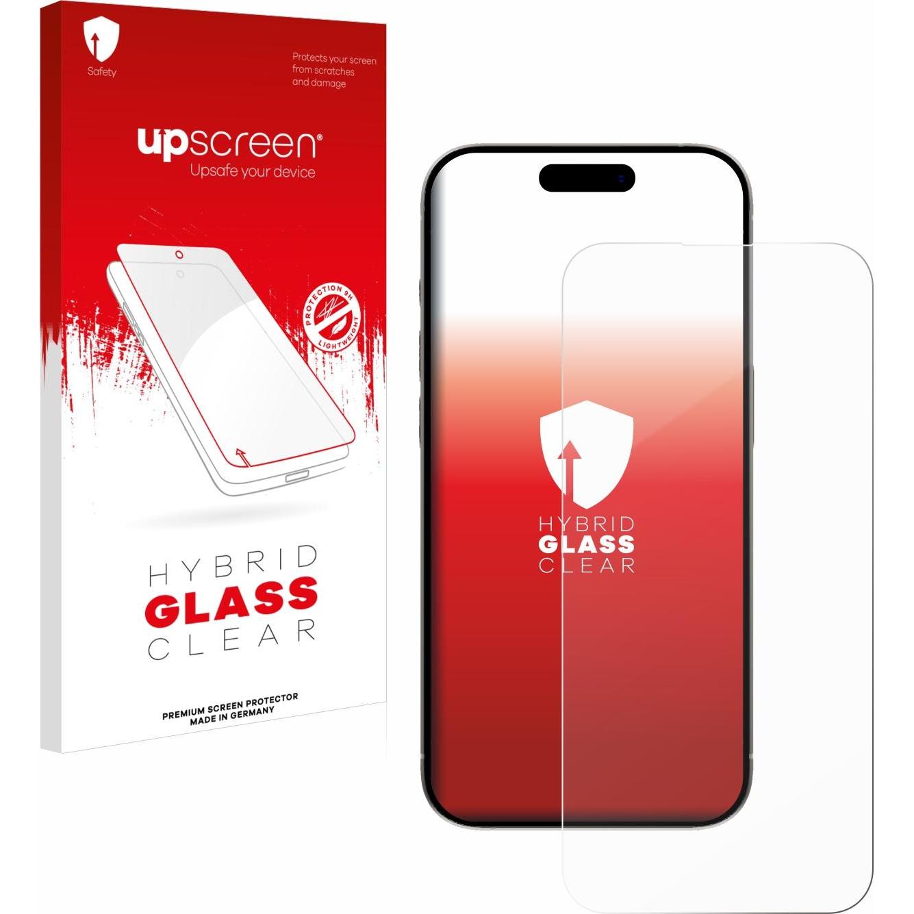upscreen Scratch Shield Panzerglasfolie (1 Stück, Apple iPhone 15), Smartphone Schutzfolie, Transparent