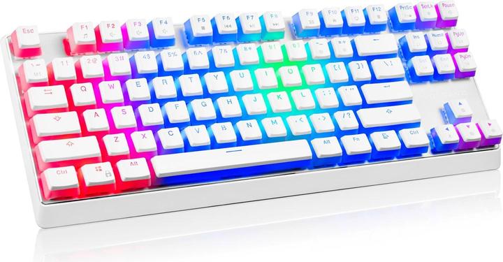 Immagine prodotto Modecom VOLCANO LANPARTY RGB Pudding mechanická herní klávesnice (OUTEMU Brown), LED podsvícení, US (US, Cablato)