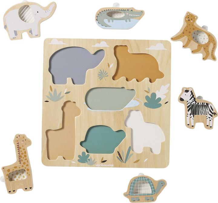 Produktbild Vertbaudet Baby 2-in-1-Puzzle TANSANIA aus Holz FSC® (6 Teile)