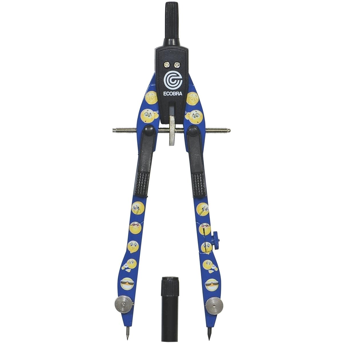 Ecobra Schnellverstell-Zirkel New Master Smileys blau, Zirkel, Mehrfarbig