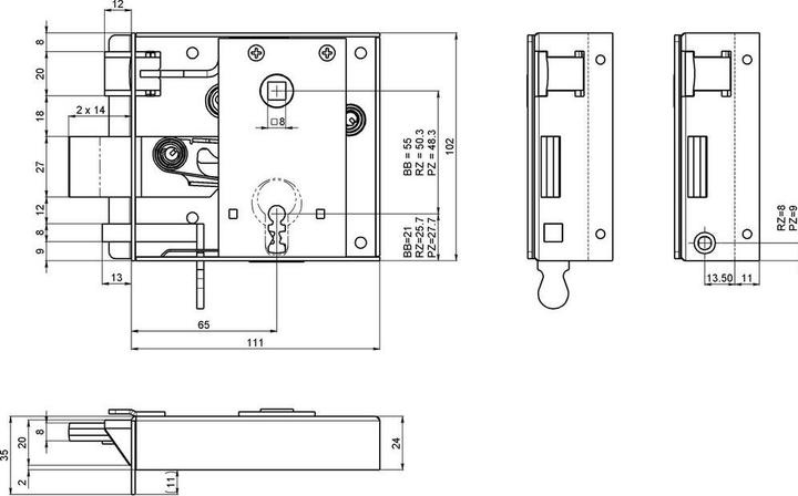 Productafbeelding Schänis Sloten van kamerdeuren