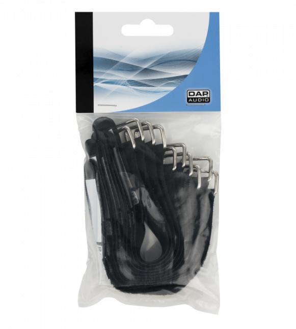 Actual product image Showgear Snap Fastener 20x200 Black 10 pieces (Velcro cable ties, 200 mm, 10 pcs.)