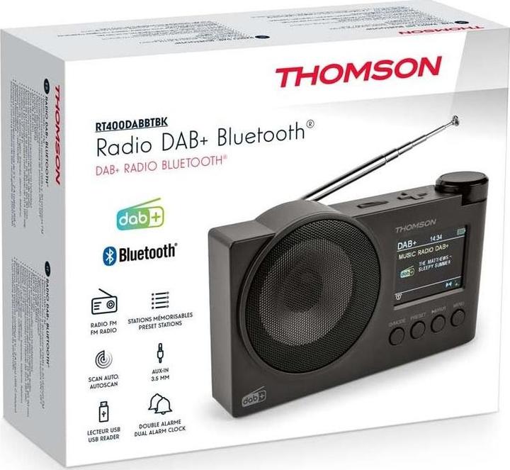 Image du produit Thomson RT400DAB DAB+ / FM Radio / BT - Noir (DAB+ DAB, FM, Bluetooth)