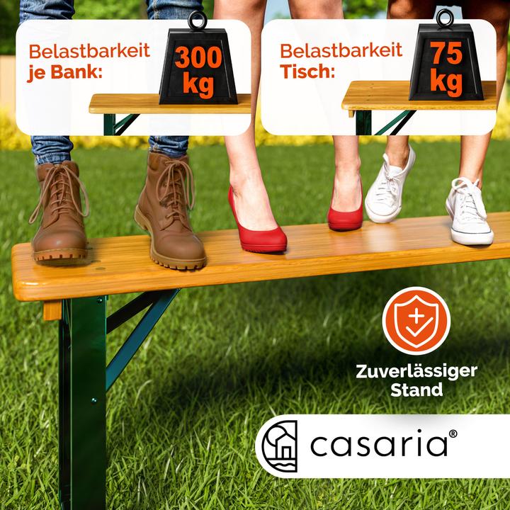 Image du produit Casaria Ensemble table et bancs pliants