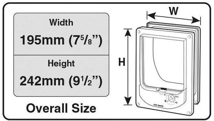 Image du produit Cat Mate 4-way locking cat flap, electromagnetic, white (Chatière magnétique)