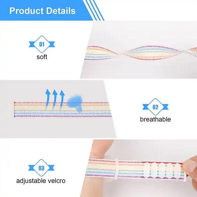 Produktbild PhoneLook Verstellbares Velcro Nylon Armband für Kinder & Erwachsenen mit AirTag Halterung