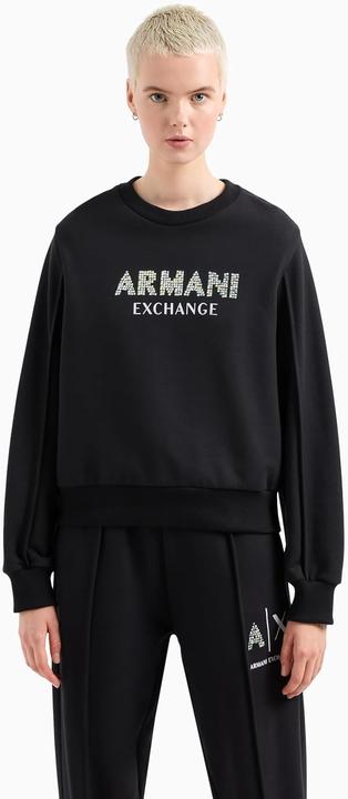 Produktbild Armani Exchange Rhinestone Logo Crewneck Pullover Sweatshirt (XL)