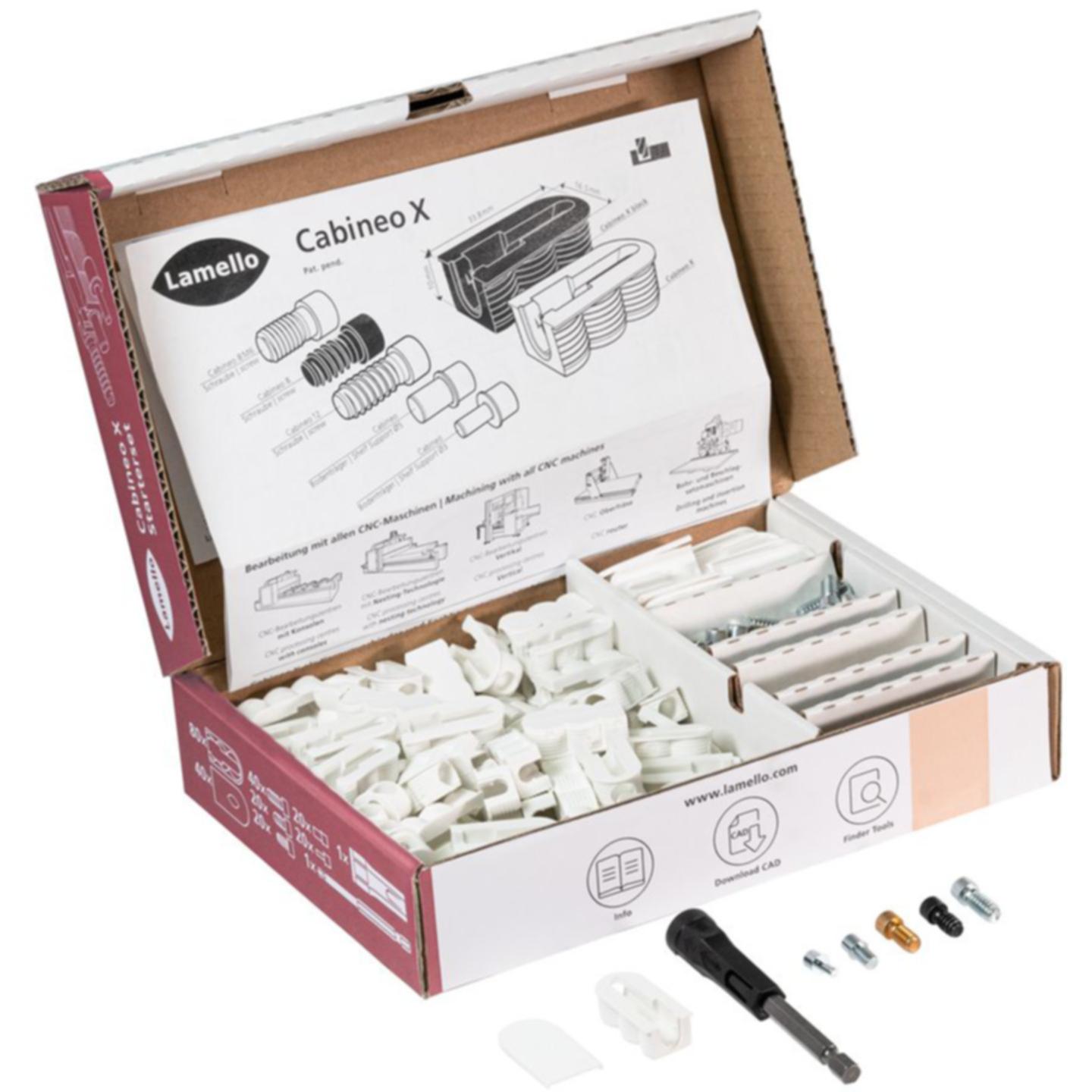 Lamello, Connettori in legno, Cabineo X Starterset (80 pz.)