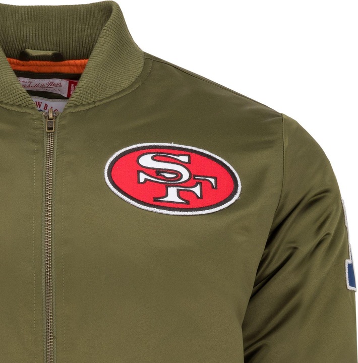 Produktbild Mitchell & Ness M&N Satin Bomber Jacke - PATCHES San Francisco 49ers - XXL (XXL)