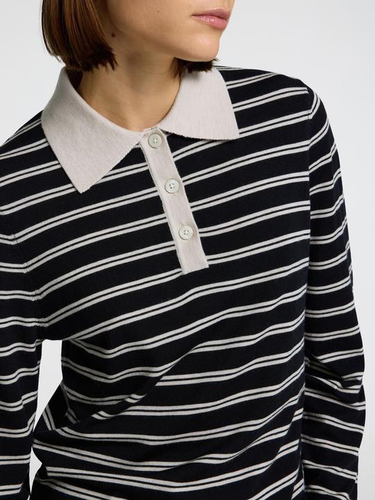 Actual product image Selected Femme 100% Merinowoll Langarm-Poloshirt (XXL)