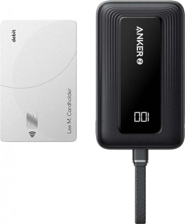 Image du produit Anker Power Bank with Built-In USB-C Cable | A1688H11 | 10000 mAh | Noir (10000 mAh, 15 W, 37 Wh)