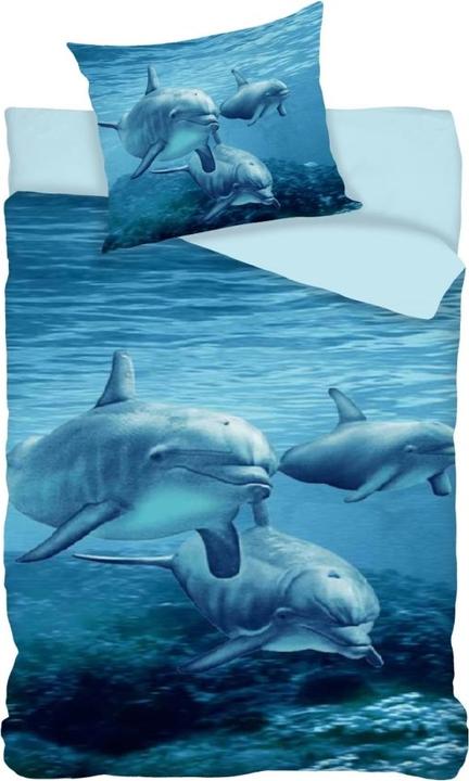 Produktbild MCU Delfin Sengetøj 140x200cm, 100 procent bomuld