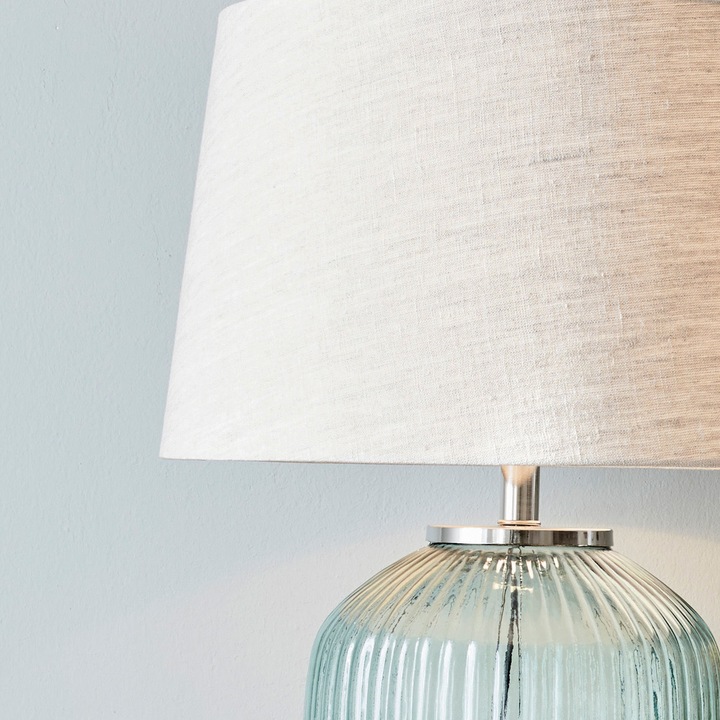 Produktbild Loberon Tischlampe Fenis creme/grün (E27)