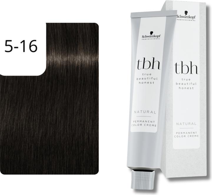 Produktbild Schwarzkopf true beautiful honest - 5-16C Hellbraun Cendré Schoko (Braun)