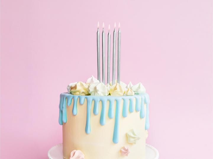 Immagine prodotto Partydeco Candele di compleanno argento 12,5cm 12 pezzi (12 x)