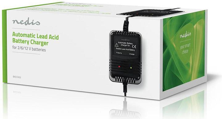 Produktbild Nedis Bleiakkuladegerät - 2/6/12 V - Vollautomatisches Ladegerät - Spannungswahlschalter - Verpolu (1 Stk., Ladegerät ohne Akku)