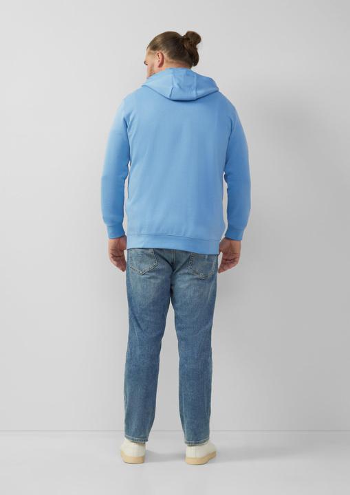Immagine prodotto S.Oliver Sweatshirt Strukturierter Hoodie mit Druckknöpfen und Kängurutasche (5XL)