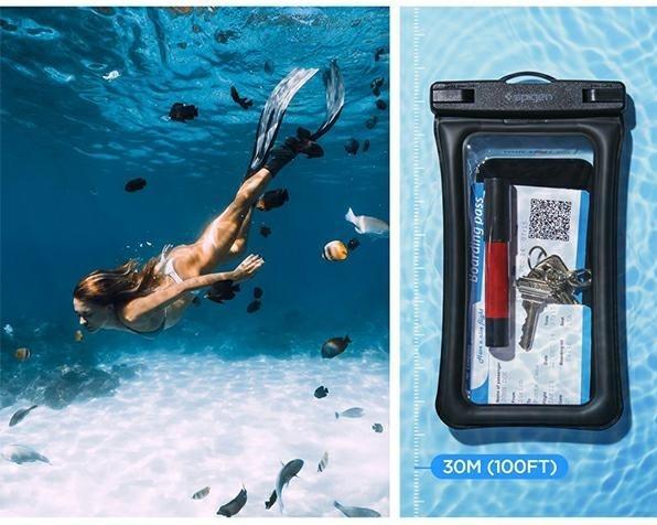Produktbild Spigen A610 UNIVERSELLES WASSERDICHTES Schwimmgehäuse, Schwarz