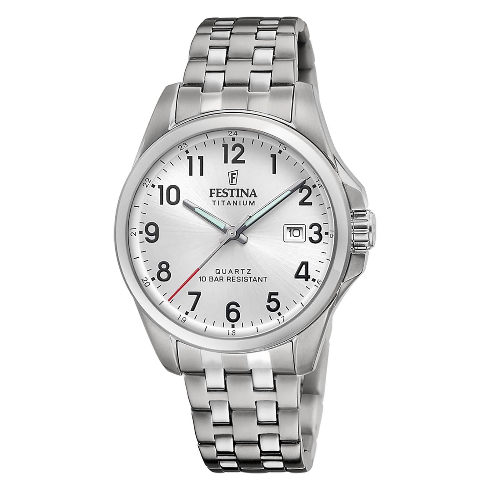 Festina, Armbanduhr, F20696/1, Silber, (Analoguhr, 41 mm)