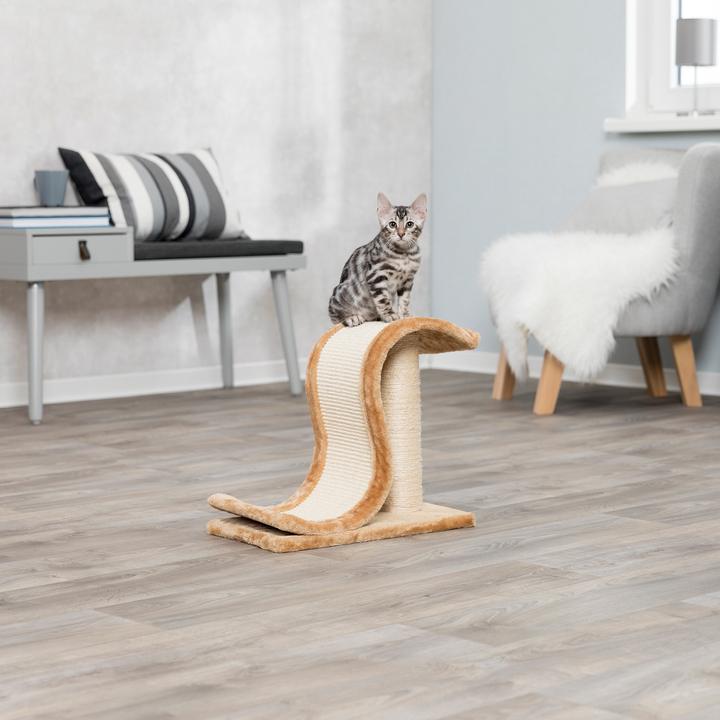 Produktbild Trixie Kratzwelle Inca auf Stamm (39 cm, Gelb, Schwarz)