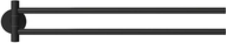 tesa MOON BLACK portasalviette a due bracci con soluzione adesiva senza forare
