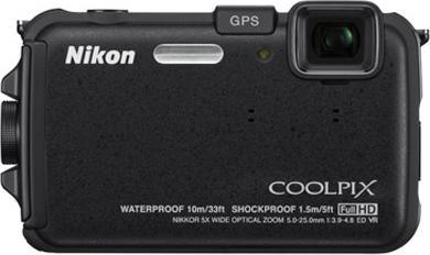 Actual product image Nikon Coolpix AW100, 16MP, Waterproof, 5x Zoom, Black (1/2,3'')