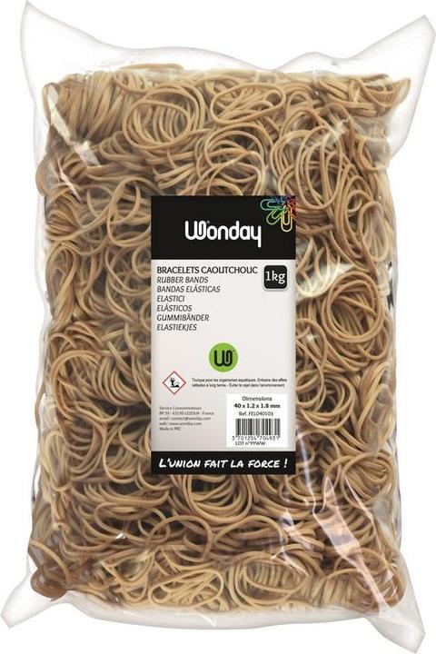 Image du produit Wonday Rubans en caoutchouc, naturel, largeur : 10 mm, emballage en gros